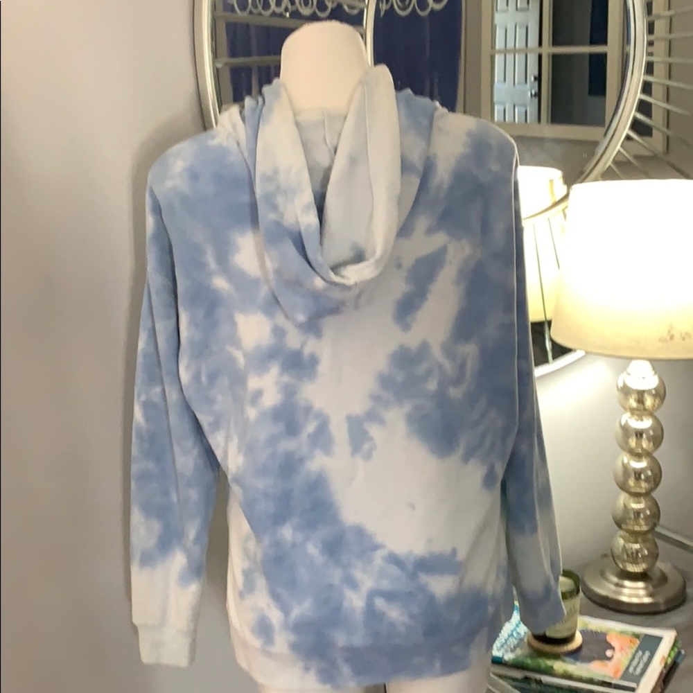 WhT /blue tie-dyed Pink hoodie. Great condition - Picture 2 of 2